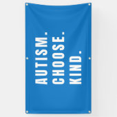 自閉症は親切なバナー屋外サインを選択 横断幕 (縦)