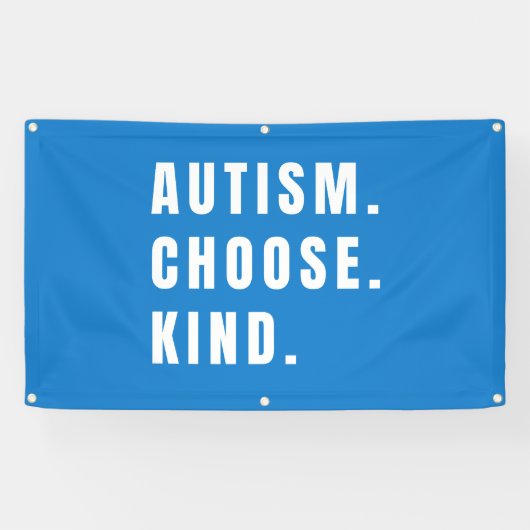 自閉症は親切なバナー屋外サインを選択 横断幕 (横)