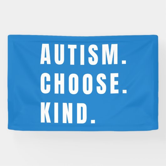 自閉症は親切な旗を選モダンぶ 横断幕 (横)