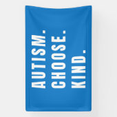 自閉症は親切な旗を選モダンぶ 横断幕 (縦)