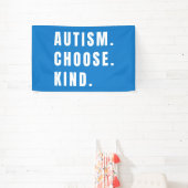 自閉症は親切な旗を選モダンぶ 横断幕 (インサイチュ)