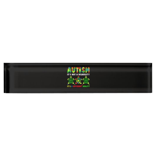 自閉症は障害ではない自閉症の認識 デスクネームプレート (正面)