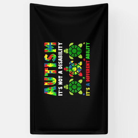 自閉症は障害ではない自閉症の認識 横断幕 (縦)