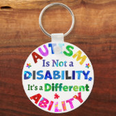 自閉症は障害ではない キーホルダー (正面)