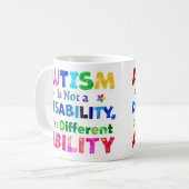 自閉症は障害ではない コーヒーマグカップ (正面左)