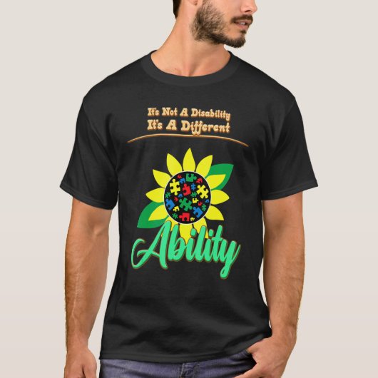 自閉症は障害ではない サルカスティック Tシャツ (正面)