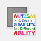 自閉症は障害ではない マグネット (正面/裏面)
