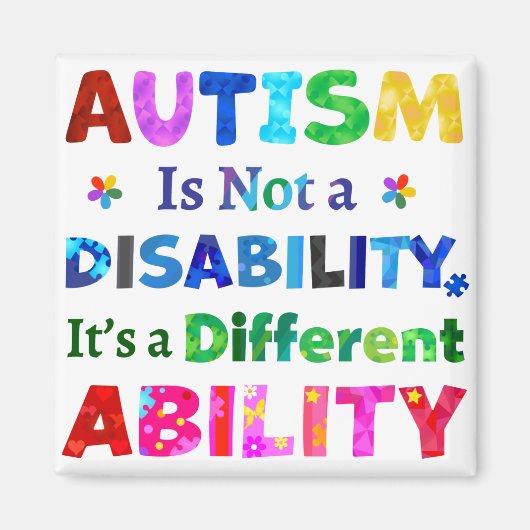 自閉症は障害ではない マグネット (正面)