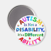 自閉症は障害ではない マグネット (正面/裏面)