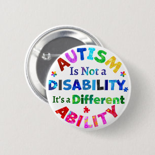 自閉症は障害ではない 缶バッジ