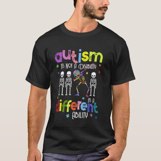 自閉症は障害ではなく異なる能力 S Tシャツ (正面)