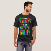 自閉症は障害ではなく異なる能力 Tシャツ (正面フル)