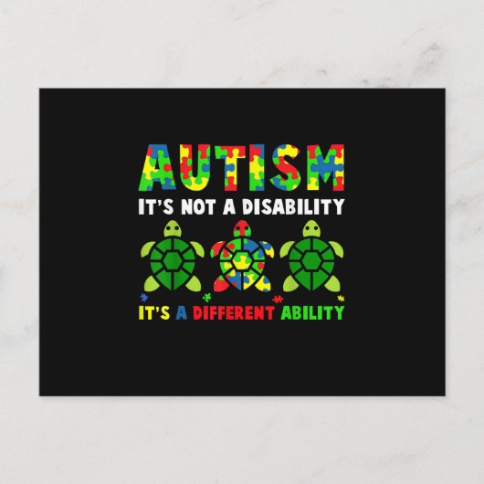 自閉症は障害自閉症の意識ではない インビテーションポストカード (正面)