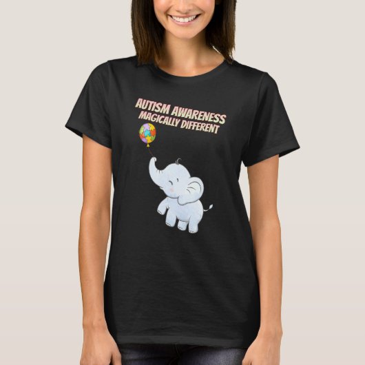 自閉症は魔法のように違って面白くて生意気で皮肉屋 Tシャツ (正面)