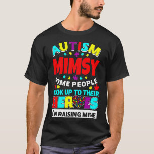 自閉症まねをする人々は彼らのヒーローを見上げるミ上昇 Tシャツ