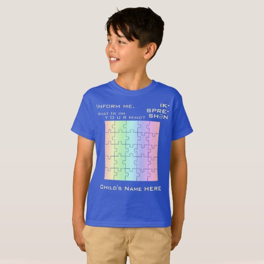 自閉症やる気を起こさせる意識の表現、虹 Tシャツ (正面フル)