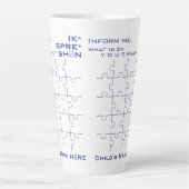 自閉症やる気を起こさせる発現ブルージグソーパズル カフェラテマグ (正面)