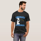 自閉症を受け入れよう 差異を尊重しよう 自閉症啓発 Tシャツ (正面フル)