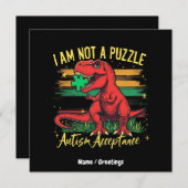 自閉症を受け入れるパズルではない 招待状 (正面/裏面)