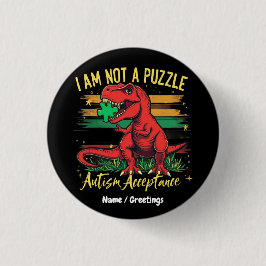 自閉症を受け入れるパズルではない 缶バッジ
