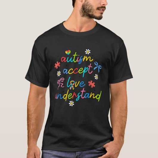 自閉症を受け入れる愛を理解する自閉症意識Coq Tシャツ (正面)
