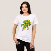自閉症を受け入れる100日100日学校Coqu トライブレンドTシャツ (正面全面)