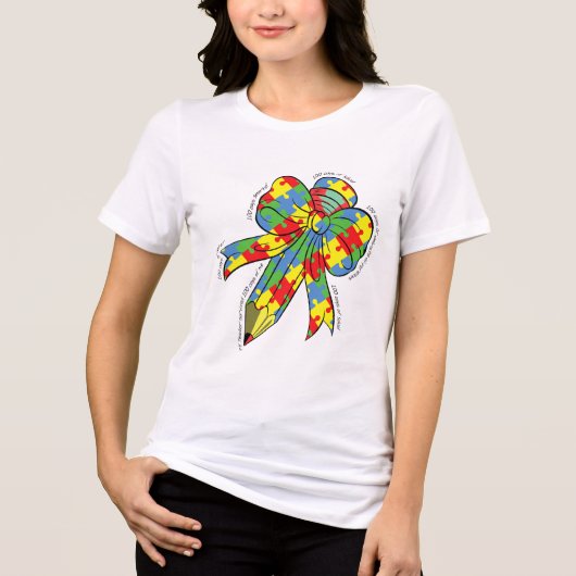自閉症を受け入れる100日100日学校Coqu トライブレンドTシャツ (正面)
