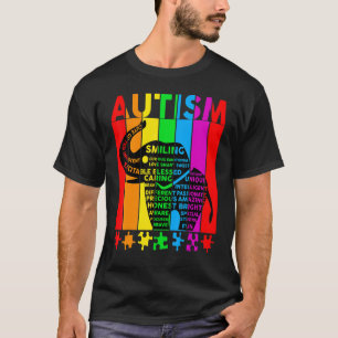 自閉症を支持するスペクトルを説明する言葉 Tシャツ