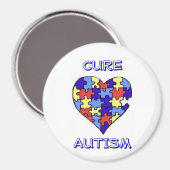 「自閉症を治す」磁石 マグネット (正面/裏面)