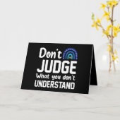 自閉症を理解していないものを判断してはいけない カード (黄色い花)