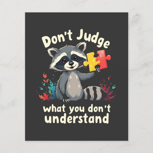 自閉症を理解していないものを判断してはいけない チラシ (正面)