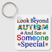 自閉症を超えて見る キーホルダー (正面)