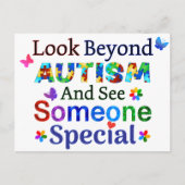 自閉症を超えて見る ポストカード (正面)