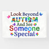 自閉症を超えて見る 横断幕 (横)