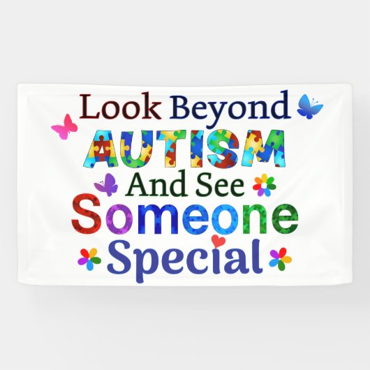 自閉症を超えて見る 横断幕 (横)