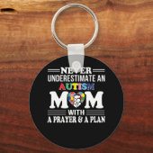 自閉症を過小評価しないママ祈りの言葉計画 キーホルダー (正面)