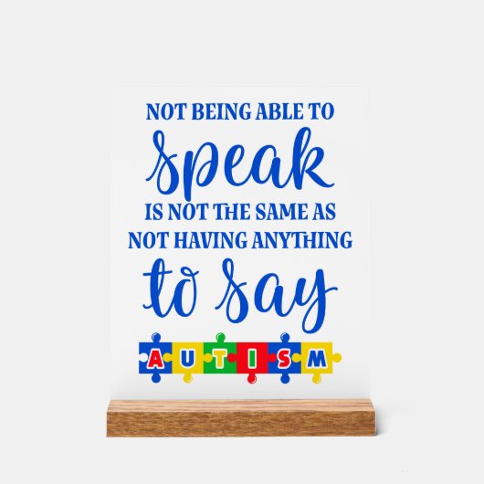 自閉症アクリル徴候 アクリルサイン (正面)