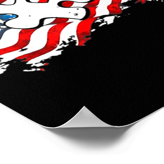 自閉症アメリカ国旗パズル自閉症啓発Supp ポスター (角)