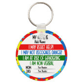 自閉症アラート非言語自閉症 キーホルダー