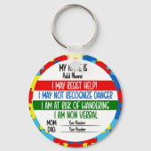 自閉症アラート非言語自閉症 キーホルダー (正面)