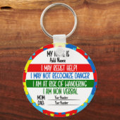 自閉症アラート非言語自閉症 キーホルダー (正面)