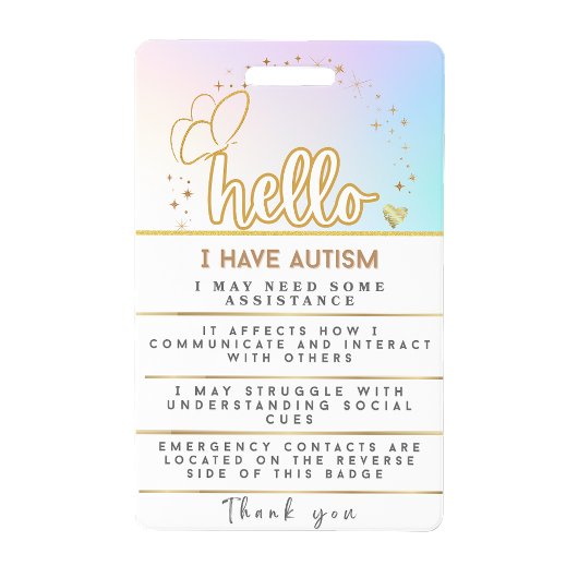 自閉症アラート 自閉症連絡バッジ バッジ