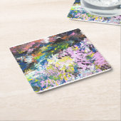 自閉症アーティスト-抽象芸術アートコースター スクエアペーパーコースター (アングル)