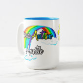 自閉症ア誇りを持ったウンティパステルパズル ツートーンマグカップ (正面左)