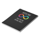 自閉症インフィニティシンボルニューロダイバーシティTシャツ ノートパッド (回転)