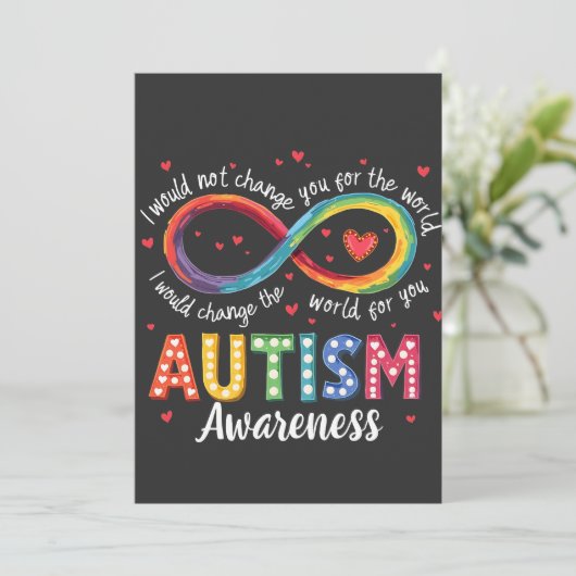 自閉症インフィニティシンボル自閉症啓発月 セーブザデート (スタンド正面)