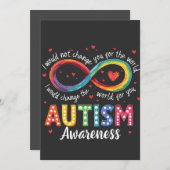 自閉症インフィニティシンボル自閉症啓発月 セーブザデート (正面/裏面)