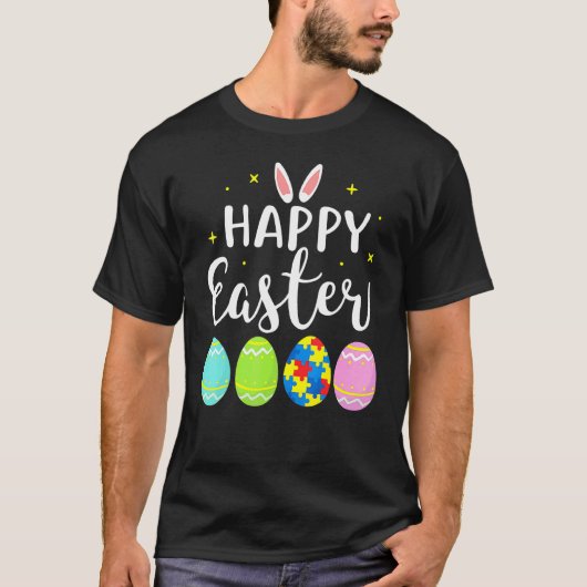 自閉症イースターエッグ Tシャツ (正面)