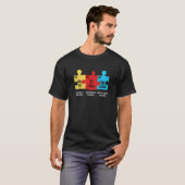 自閉症エレメント周期表 ASD アウェアネス アスペルガー Tシャツ (正面フル)