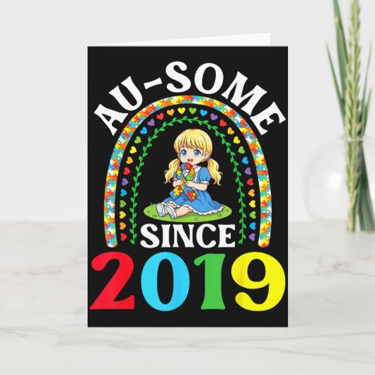 自閉症オタク 2019年からすごい 7回目の誕生日 カード (正面)